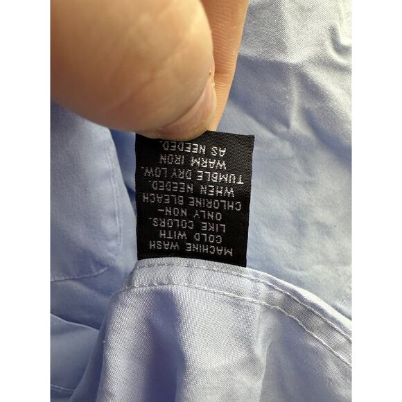 Architect Mens Shirt Size Medium 15-15 1/2 Blue Short Sleeve Button Up Collared - Picture 5 of 13